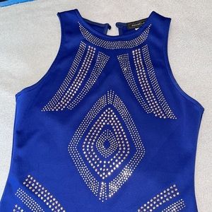 Royal Blue Bling Mini Dress